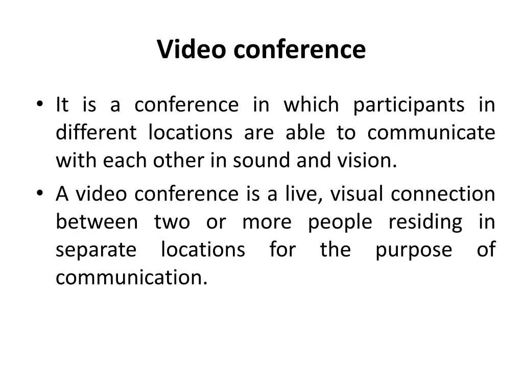 video conference