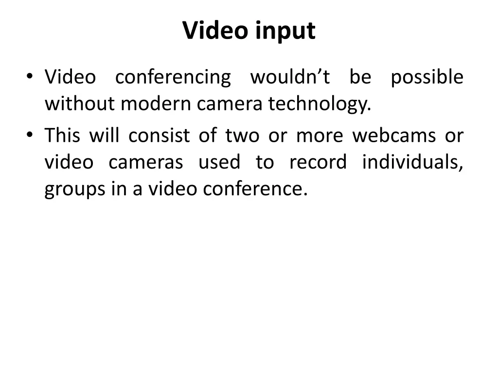 video input