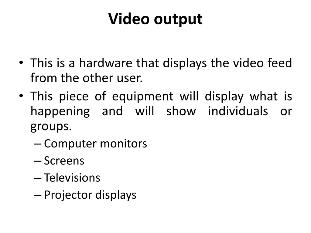 video output