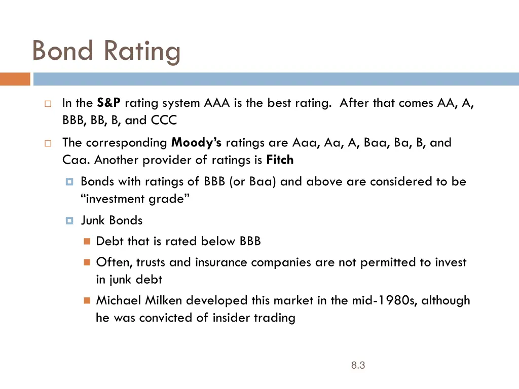 bond rating