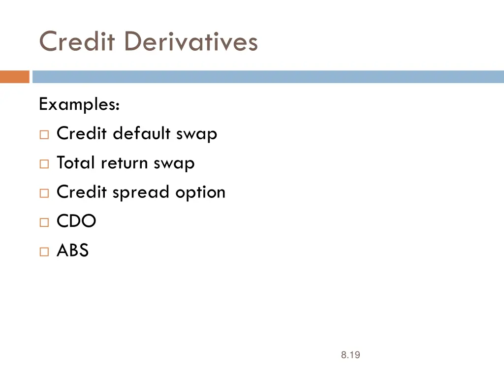 credit derivatives