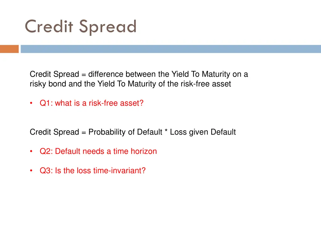 credit spread