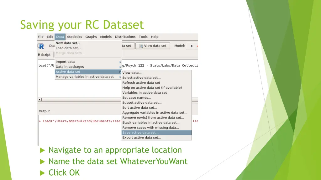 saving your rc dataset 1