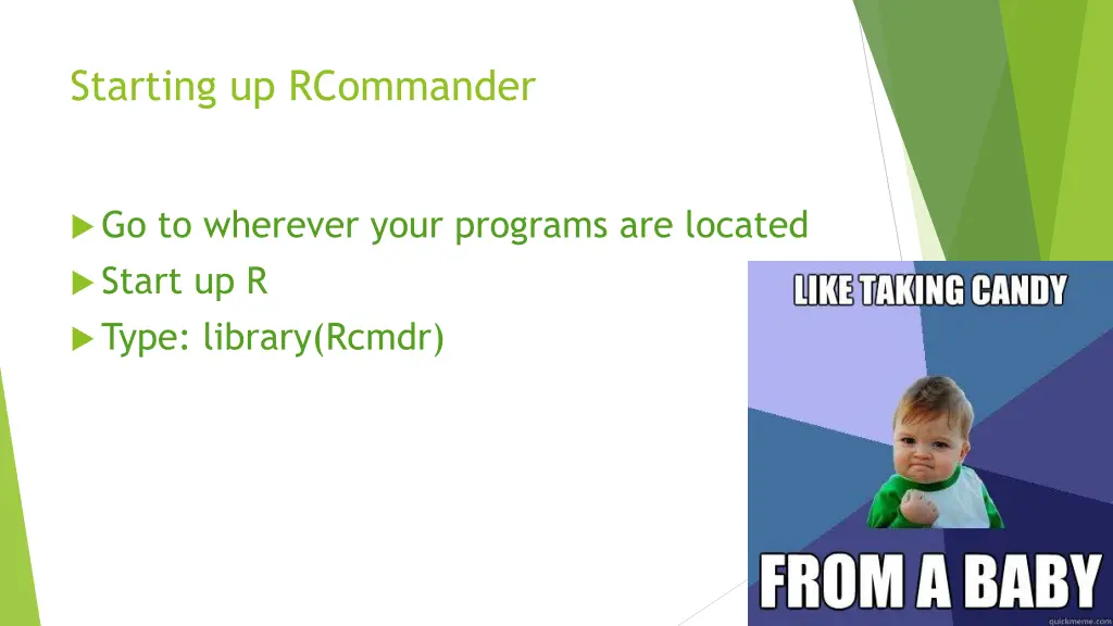 starting up rcommander