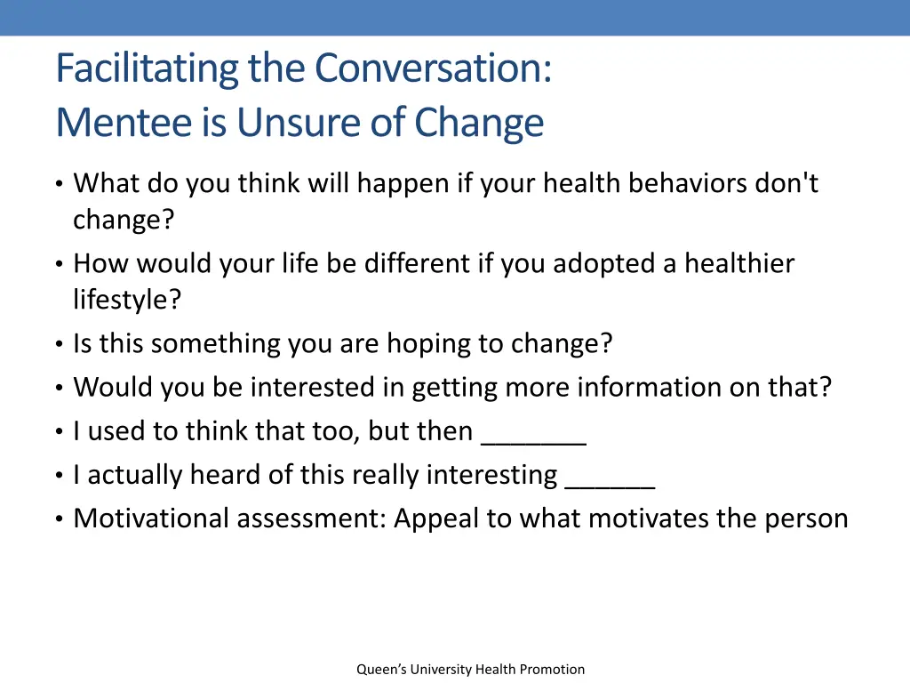 facilitating the conversation mentee is unsure