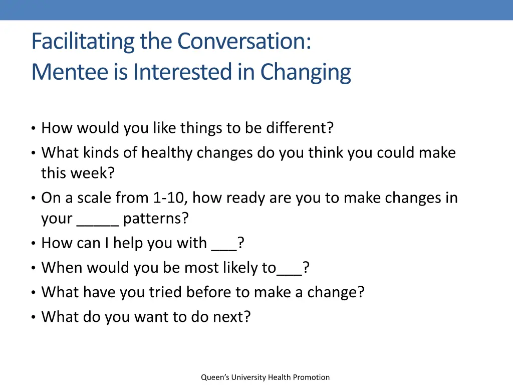 facilitating the conversation mentee