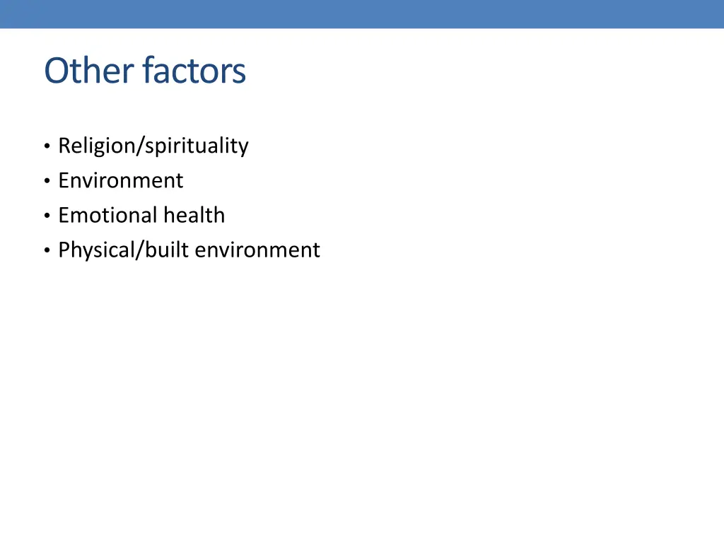 other factors