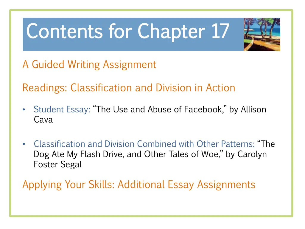 contents for chapter contents for chapter 17