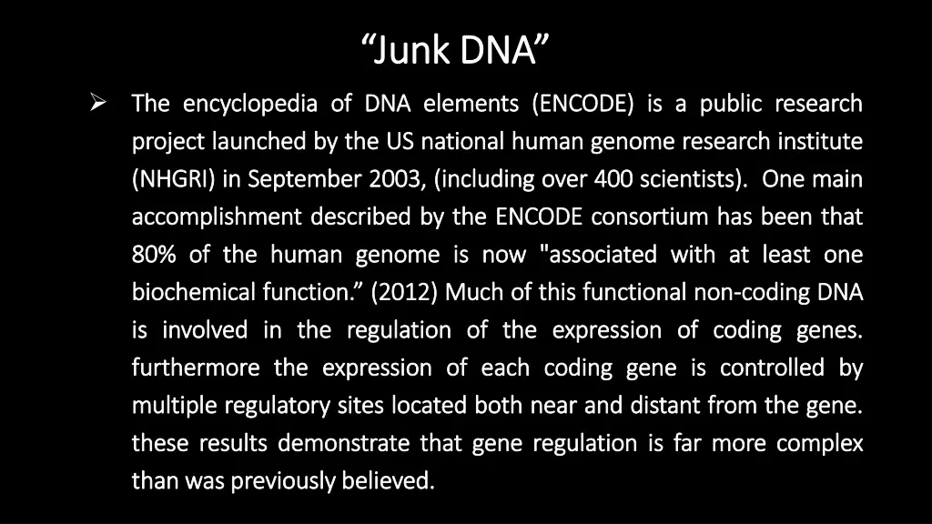 junk dna junk dna