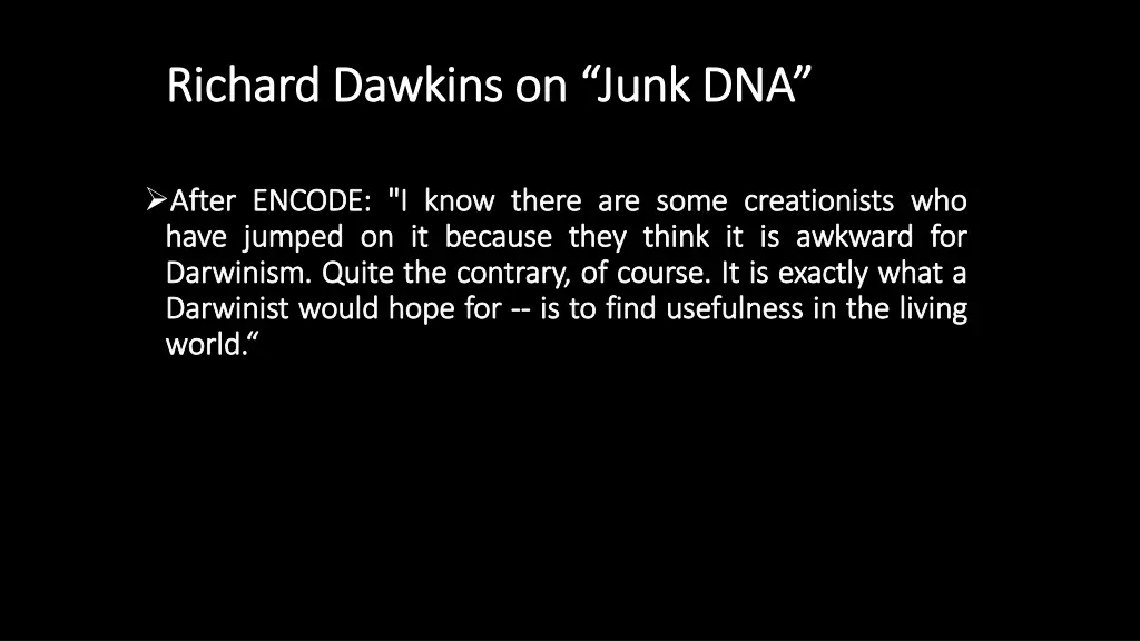 richard dawkins on junk dna richard dawkins 1