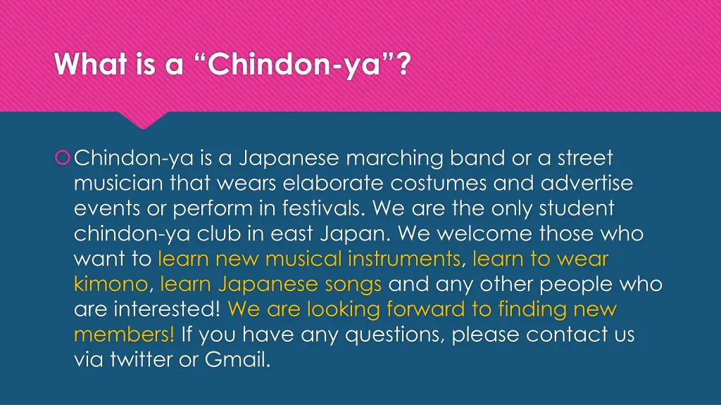 what is a chindon ya