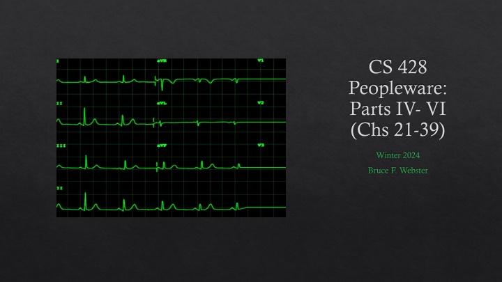 cs 428 peopleware parts iv vi chs 21 39