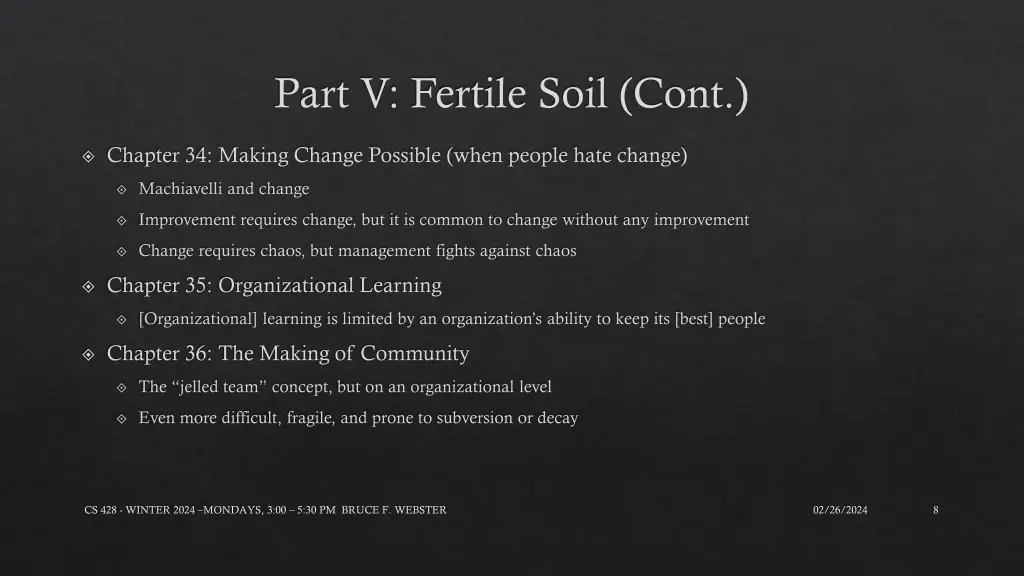 part v fertile soil cont