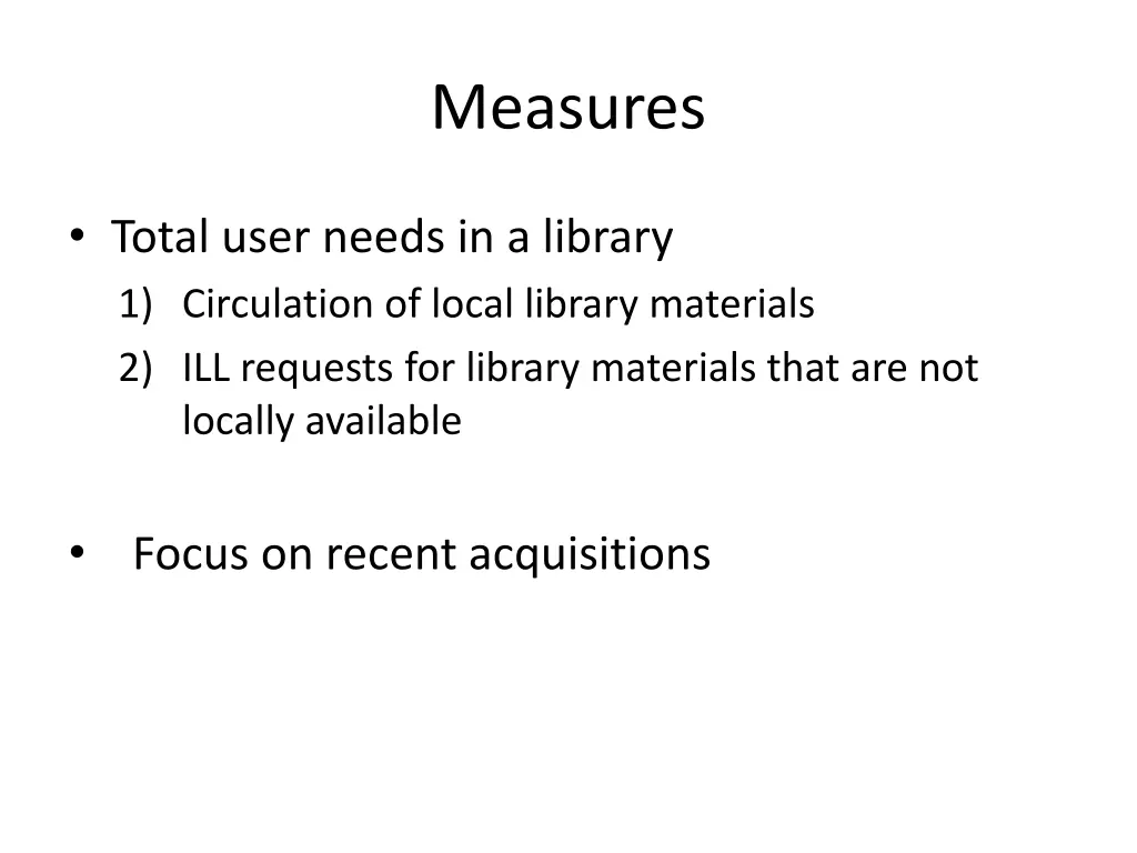 measures