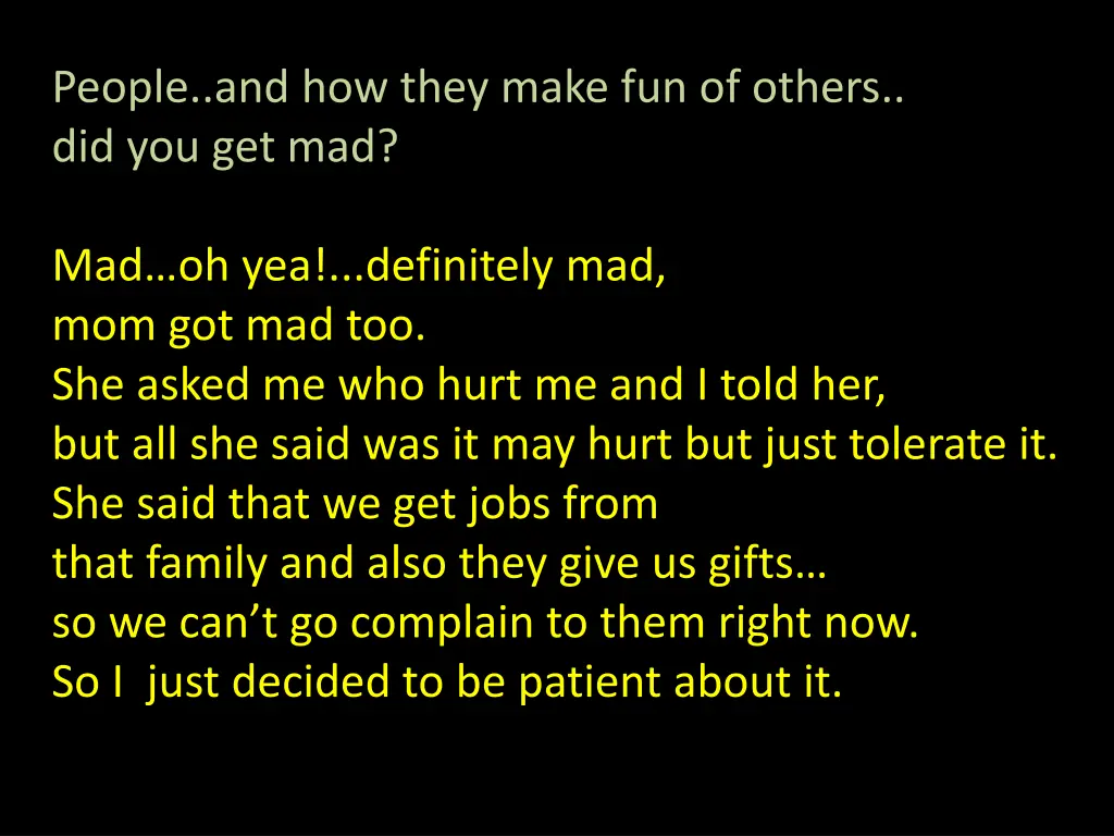 people and how they make fun of others