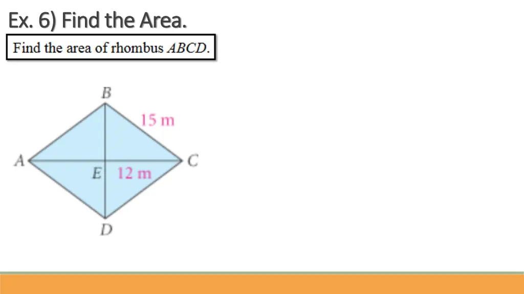 ex 6 find the area ex 6 find the area