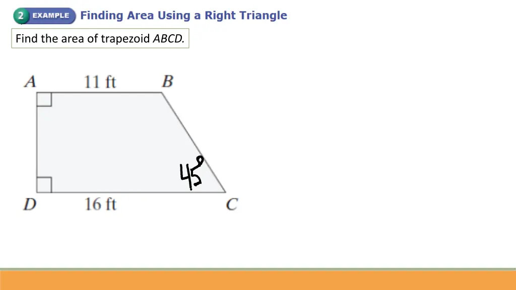 find the area of trapezoid abcd