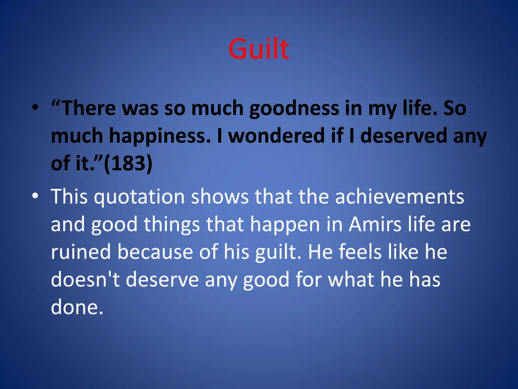 guilt