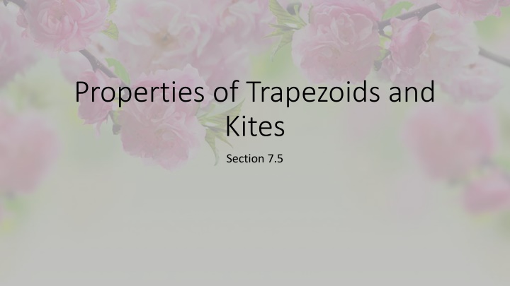 properties of trapezoids and kites