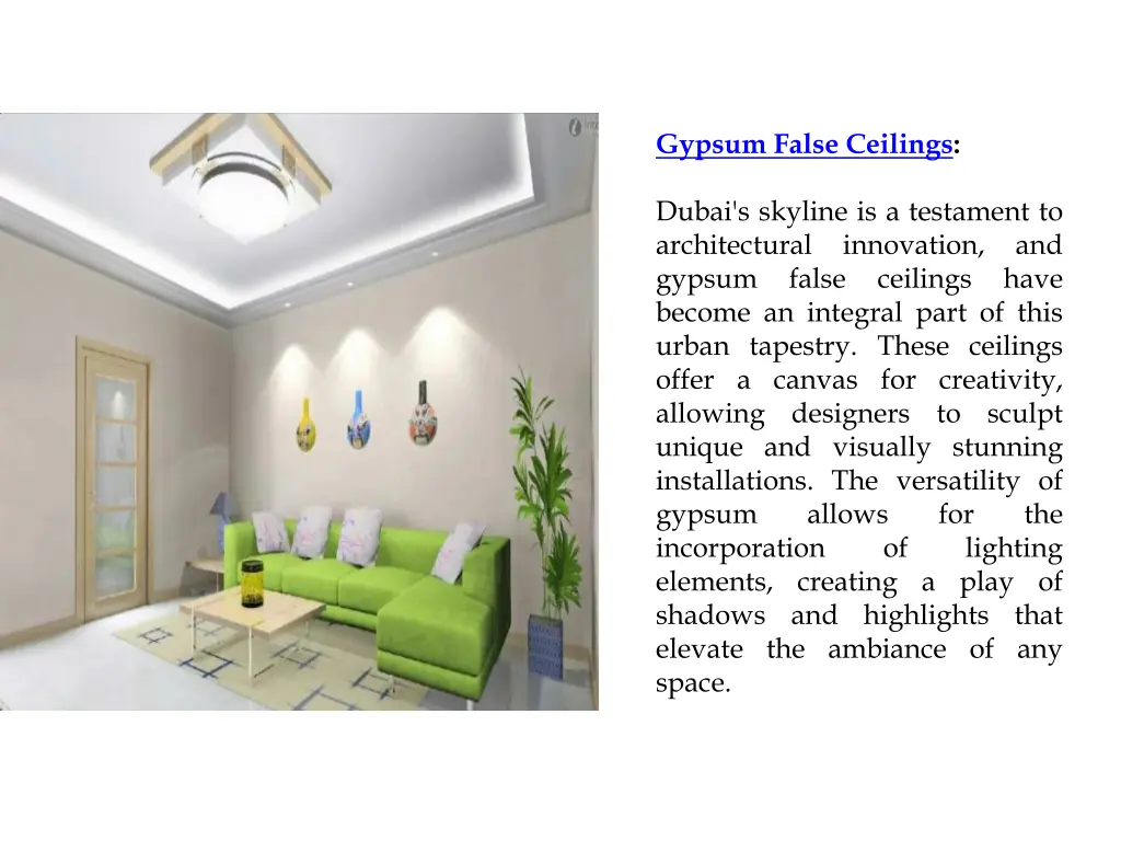 gypsum false ceilings