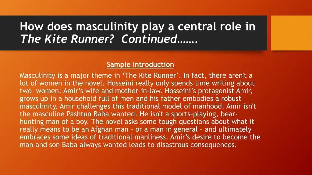 how does masculinity play a central role 1