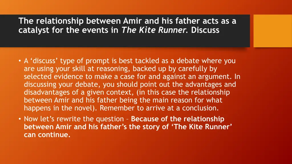 the relationship between amir and his father acts