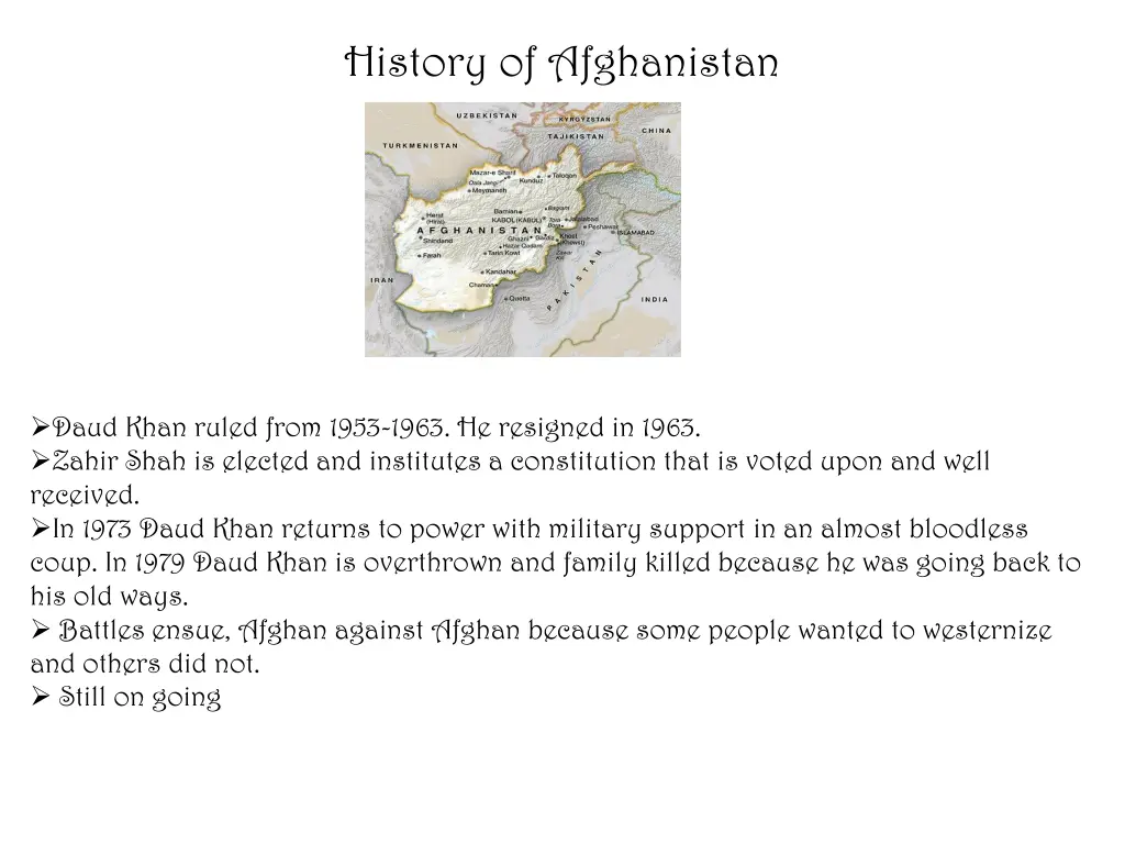 history of afghanistan