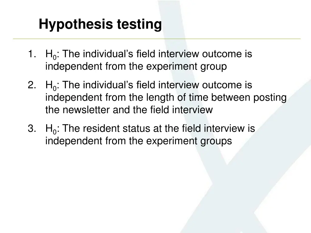 hypothesis testing