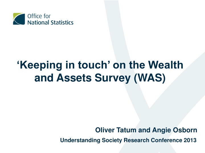 keeping in touch on the wealth and assets survey