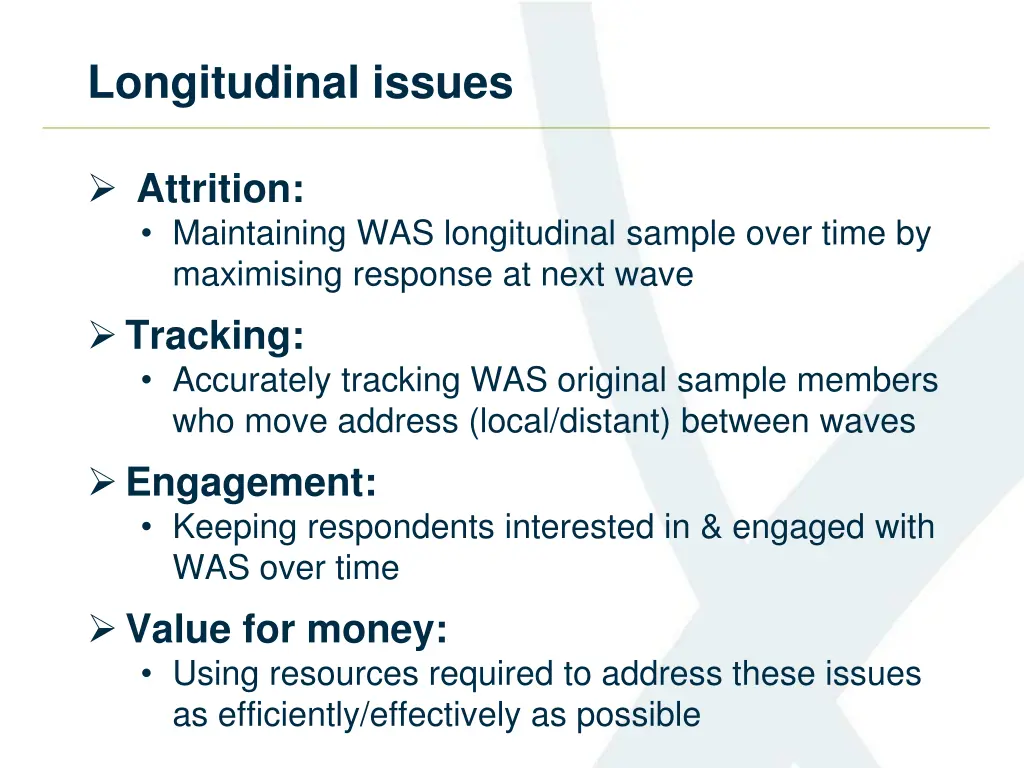 longitudinal issues 1