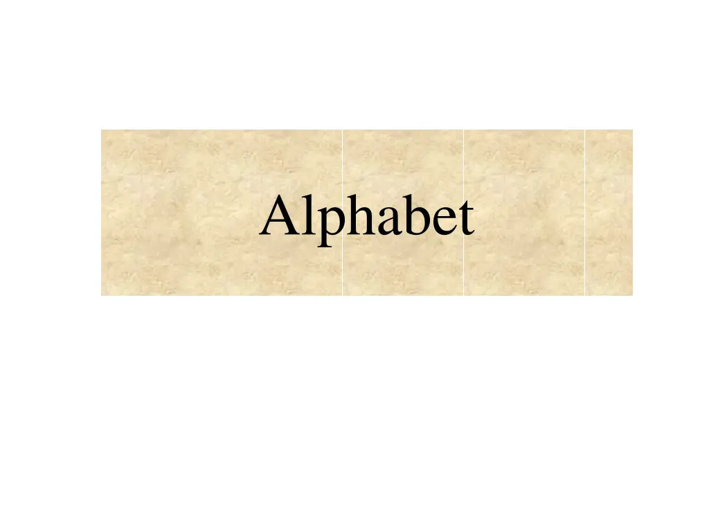 alphabet