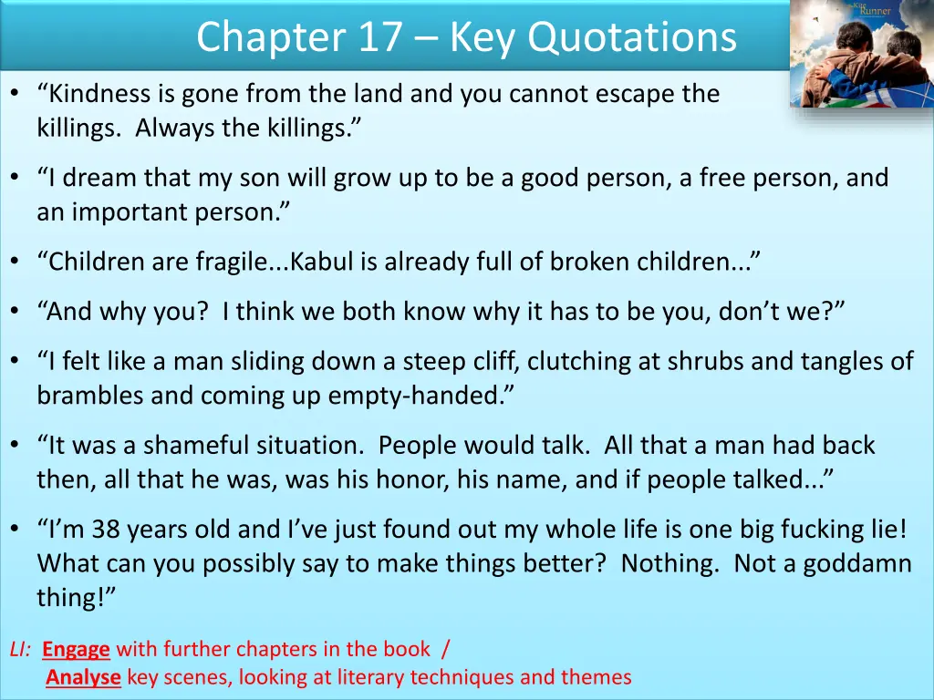 chapter 17 key quotations kindness is gone from