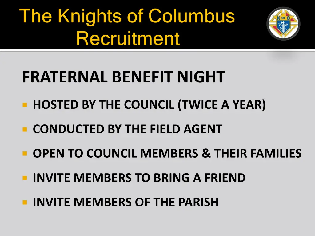 fraternal benefit night