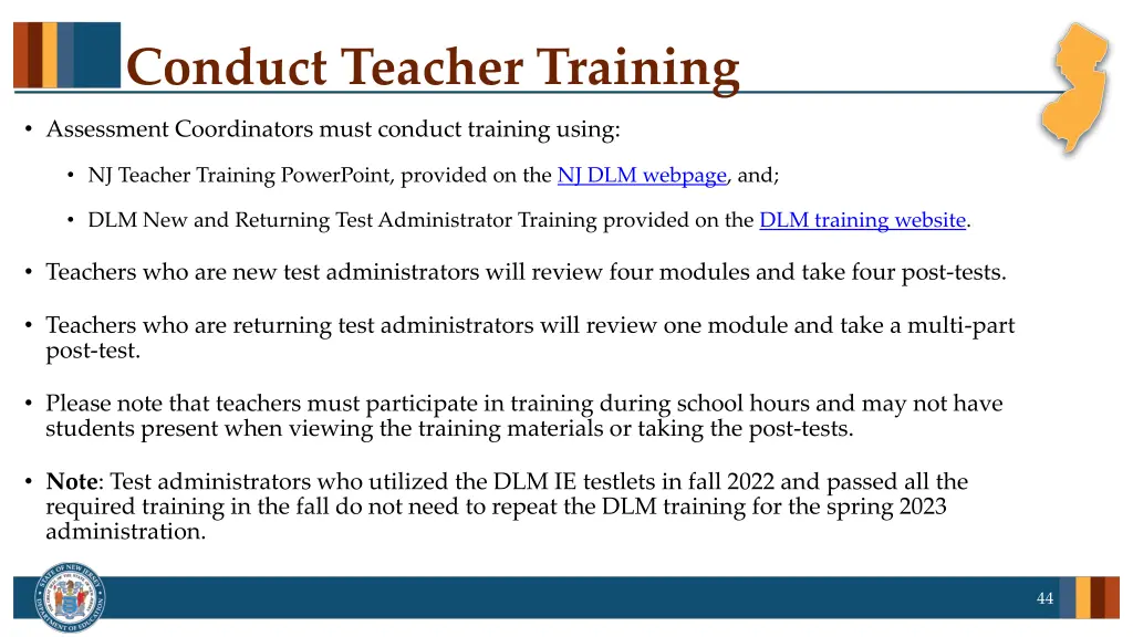 conduct teacher training