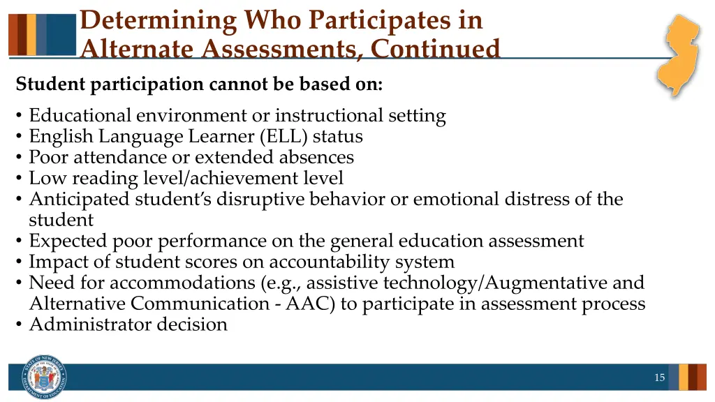 determining who participates in alternate 1