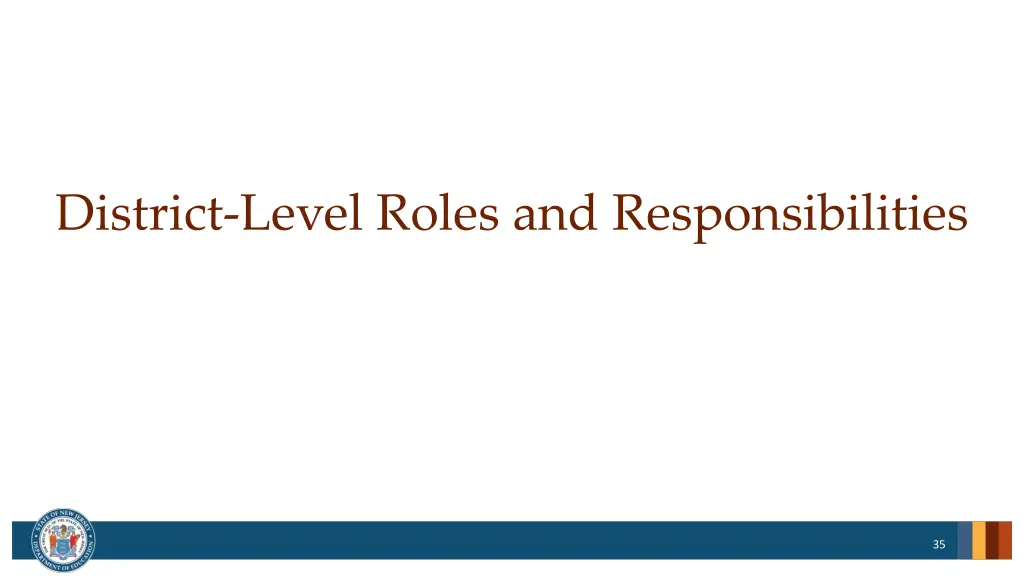 district level roles and responsibilities