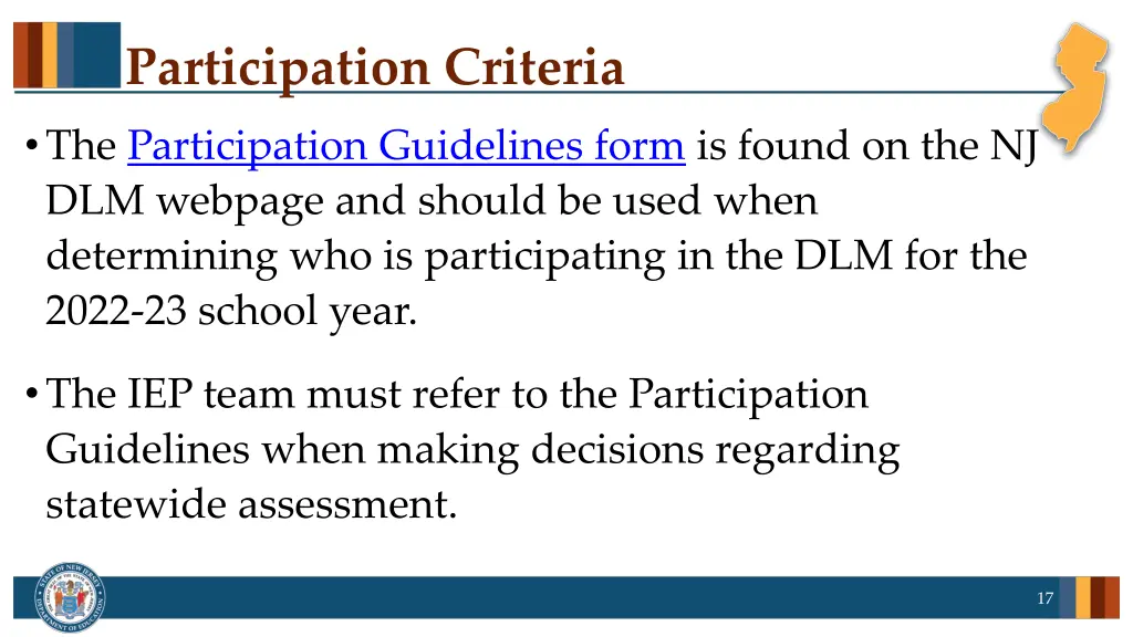 participation criteria