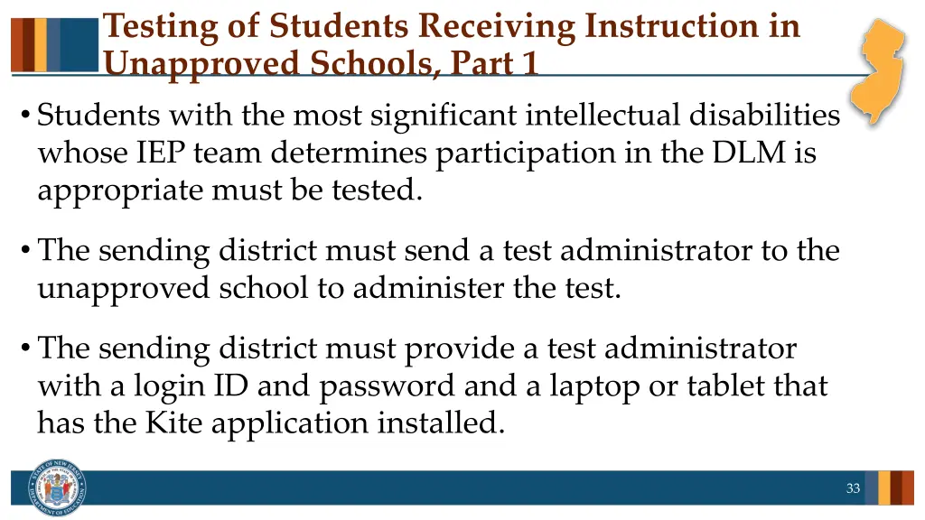 testing of students receiving instruction