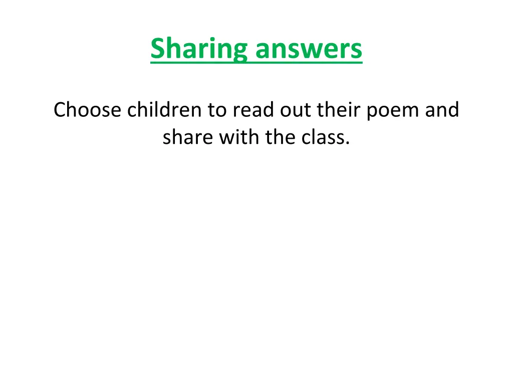 sharing answers