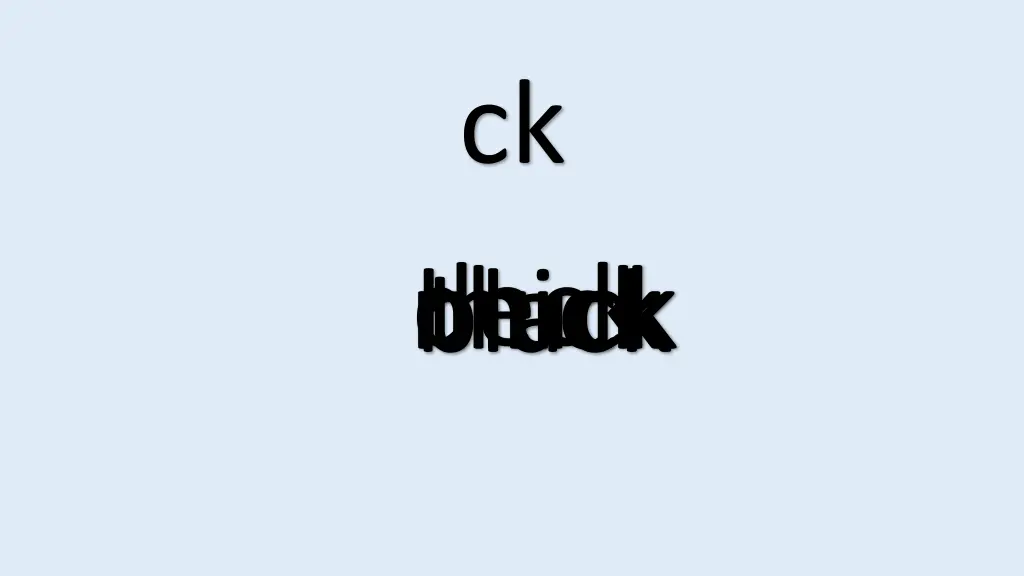 ck deck muck