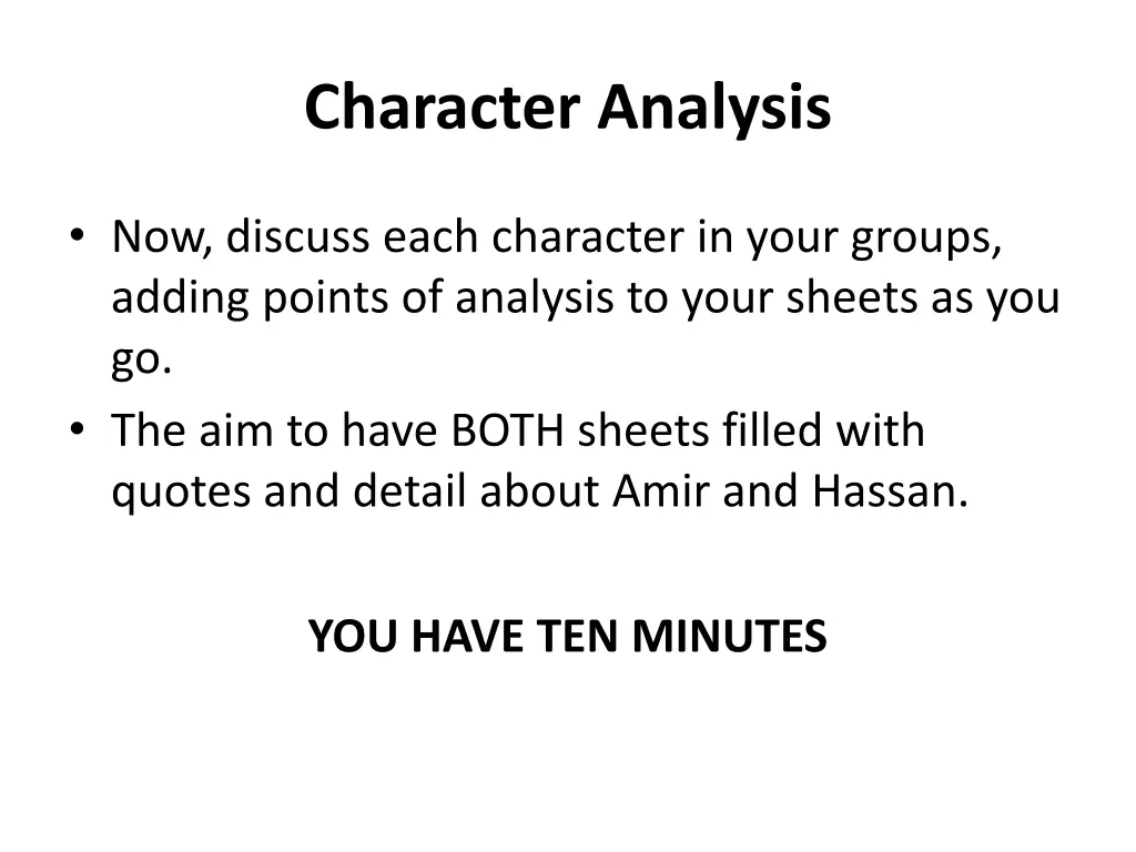 character analysis 2