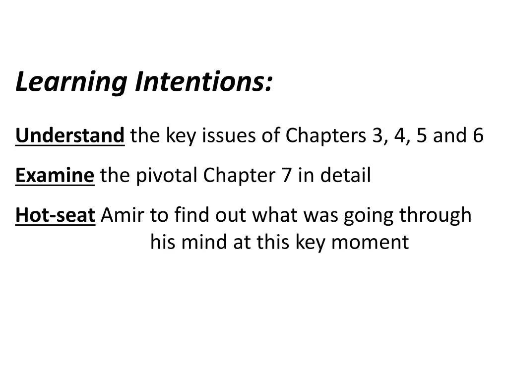 learning intentions 2