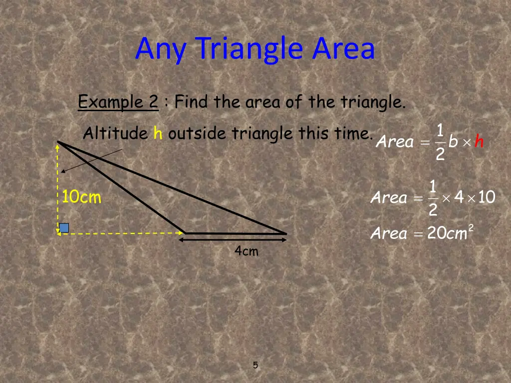 any triangle area 2