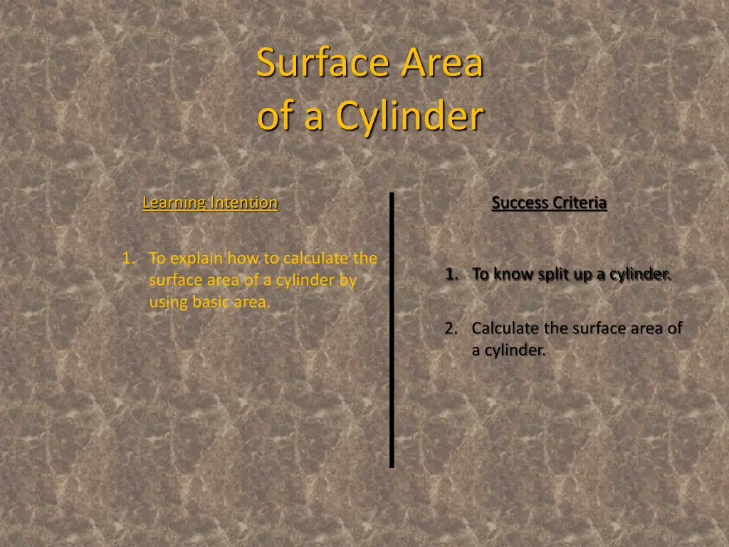 surface area of a cylinder