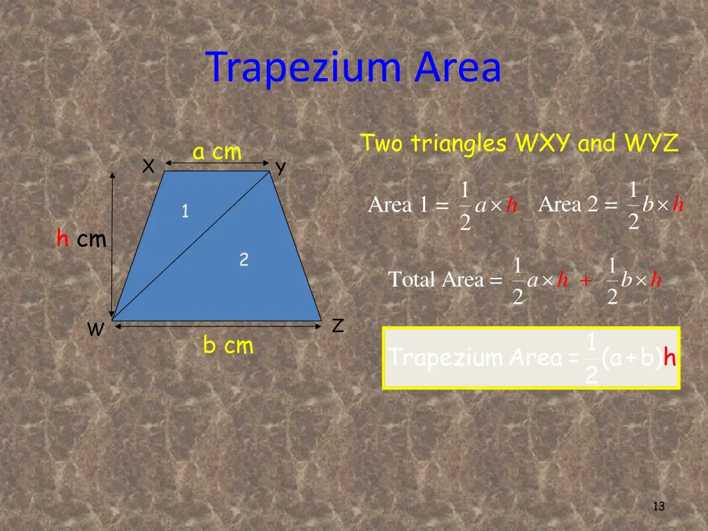 trapezium area 1