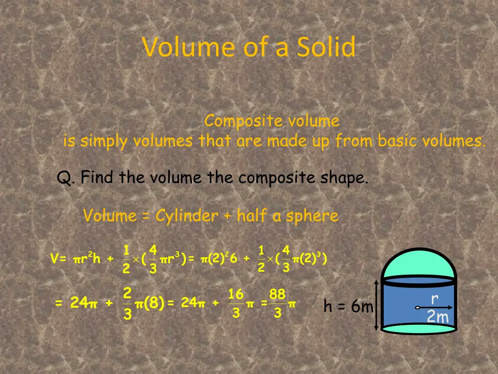 volume of a solid