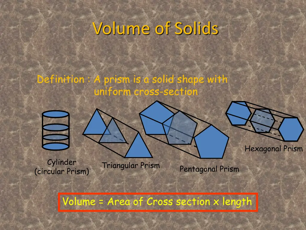 volume of solids 1