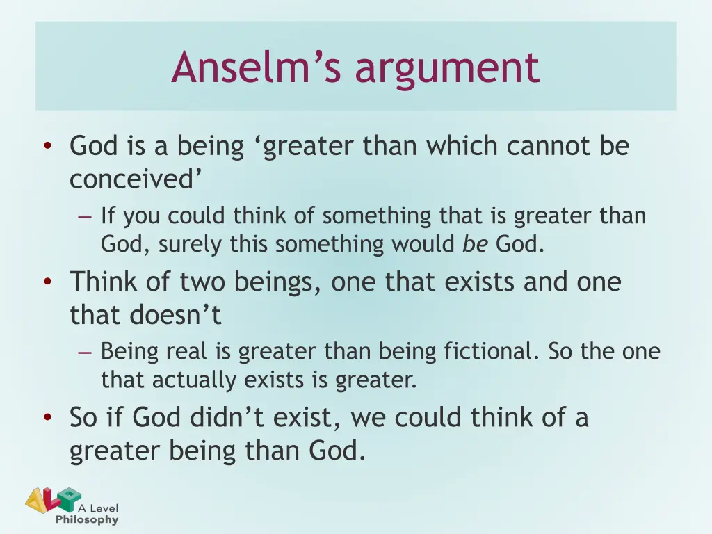 anselm s argument