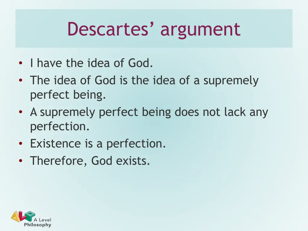 descartes argument