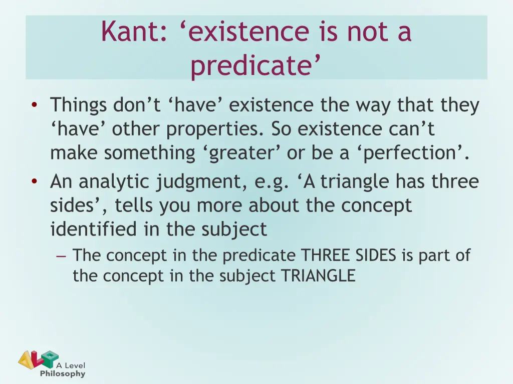 kant existence is not a predicate